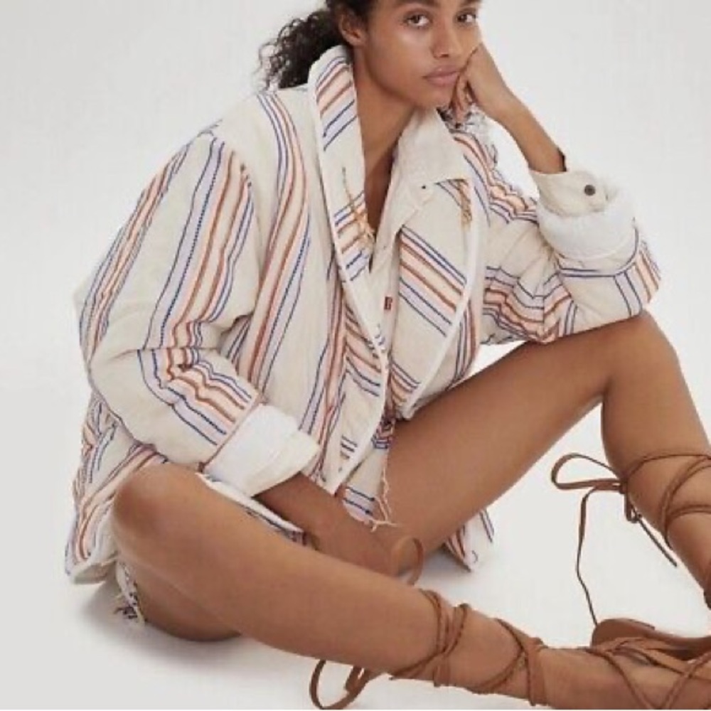 New Free People Astrid Quilted Knit Jacket